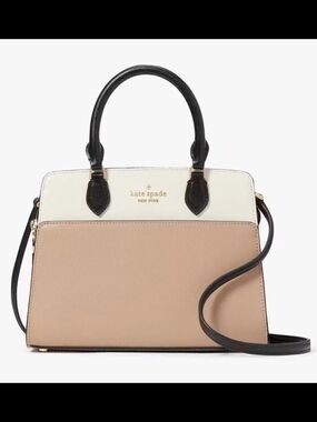 Kate Spade Medium Madison Colorblock Satchel - Toasted Hazelnut